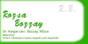 rozsa bozzay business card